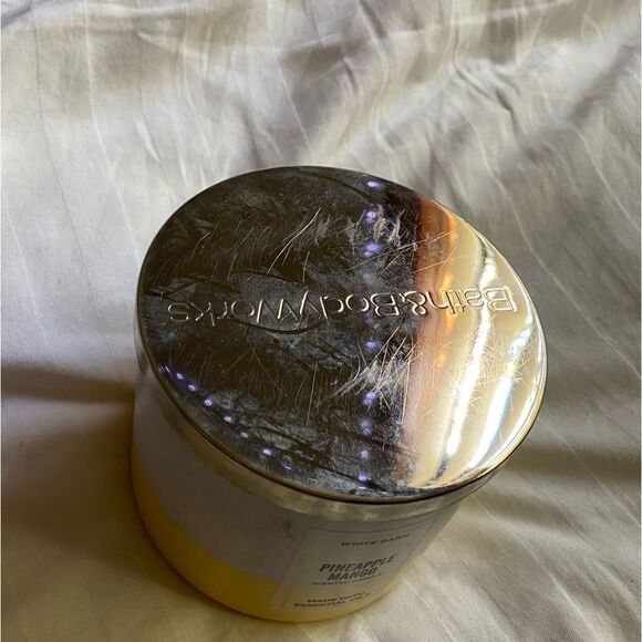 Bath and Body Works pineapple mango Three-Wick Candle - Picture 3 of 5